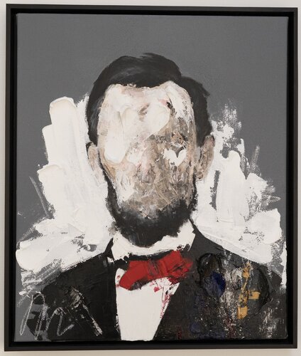 UNTITLED Portrait work (Abraham Lincoln) by Tomoya Nakano, Painting for Sale on Singulart