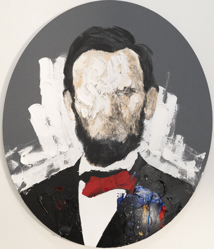 UNTITLED Portrait work (Abraham Lincoln) van Tomoya Nakano, Schilderij te koop op Singulart