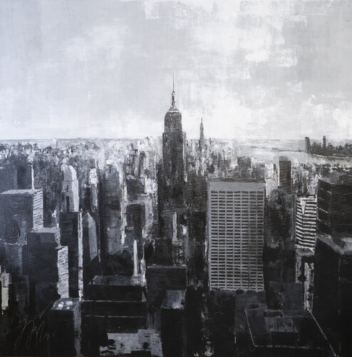 New York, city scape composition #15 di Tomoya Nakano, Pittura in vendita su Singulart