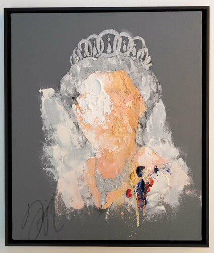 UNTITLED Portrait work (Elizabeth II) di Tomoya Nakano, Pittura in vendita su Singulart