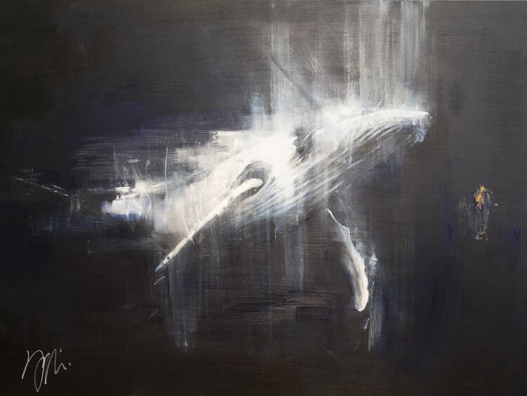 Whale by Tomoya Nakano (2025) : Painting Acrylic, Oil on Canvas