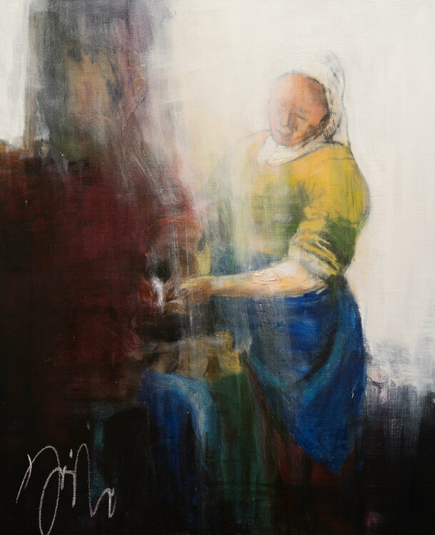 Het melkmeisje contemporary after Essential Vermeer Tomoya Nakano
