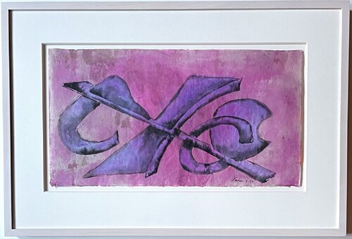Herbert Ferber - Abstract Expressionist sculptural watercolor painting von Herbert Ferber, Werk auf Papier kaufen auf Singulart