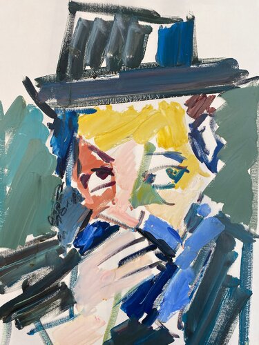 Rabbi van Pinchas Litvinovsky, Schilderij te koop op Singulart