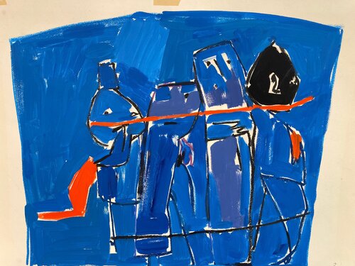 Trbute to Miro by Pinchas Litvinovsky, 회화 for Sale on Singulart