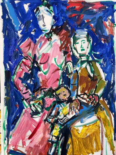 Family by Pinchas Litvinovsky, 회화 for Sale on Singulart