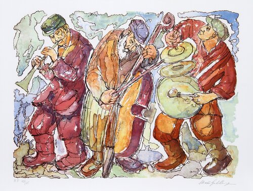 Trio van Chaim Goldberg, Afdruk te koop op Singulart