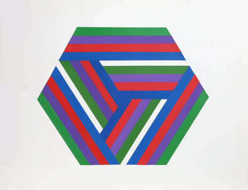 Striped Hexagon by Jules Engel, Painting for Sale on Singulart