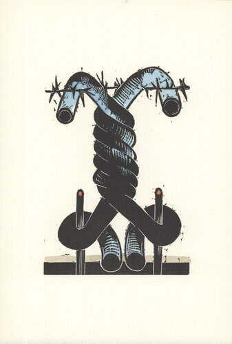  Land I - 1973 Linocut 9.5" x 6.5" by George Nama, Print for Sale on Singulart