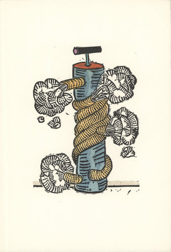 Air II - 1973 Linocut 9.5" x 6.5" by George Nama, Print for Sale on Singulart