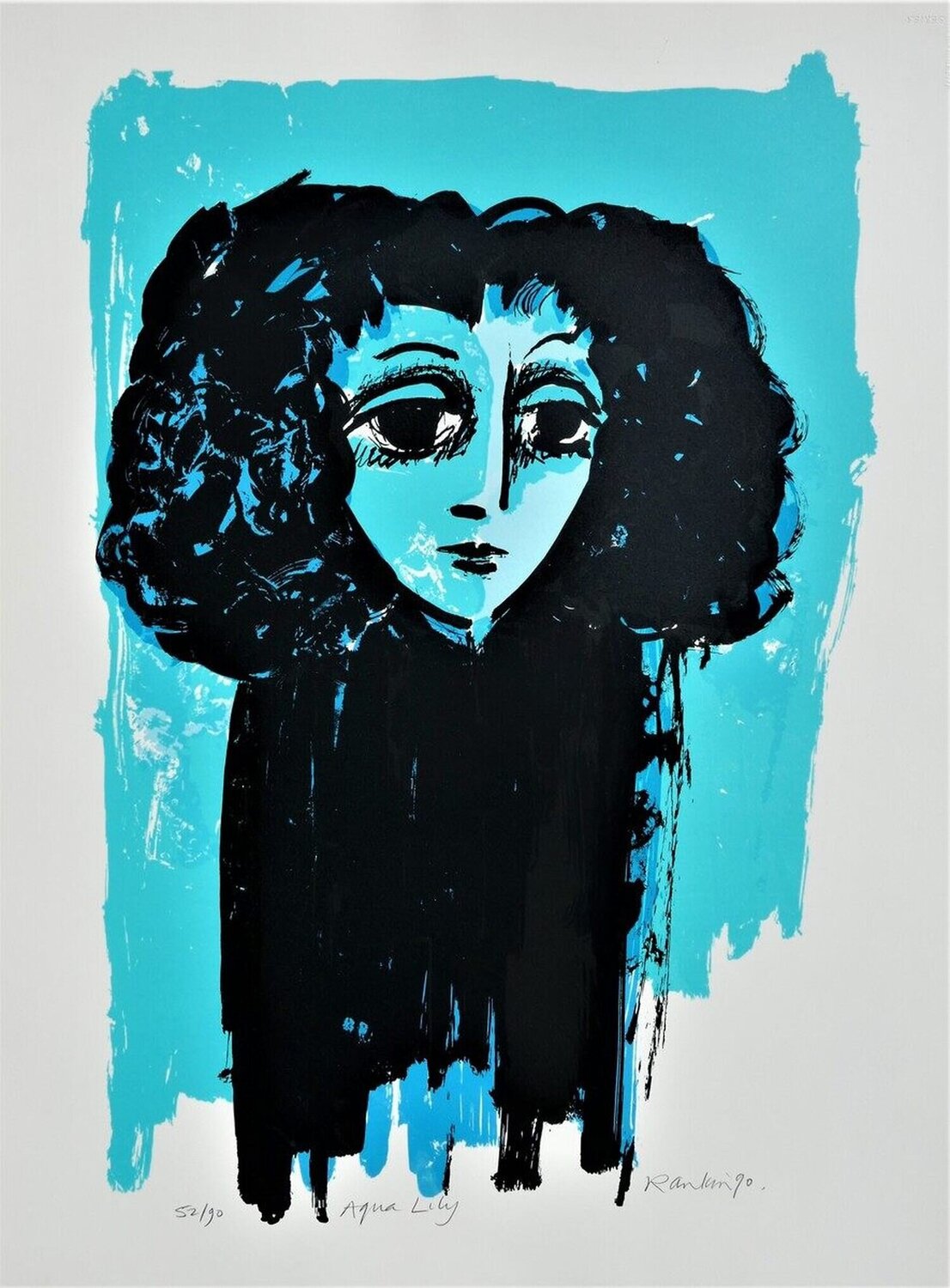 Aqua Lily David Rankin Stampa in vendita