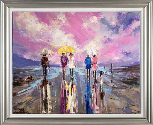 'The Sunset Rain' van Ewa Czarniecka, Schilderij te koop op Singulart