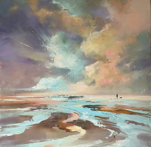 Fallowing The Storm van Ewa Czarniecka, Schilderij te koop op Singulart