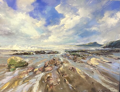 Ocean Waves van Ewa Czarniecka, Schilderij te koop op Singulart