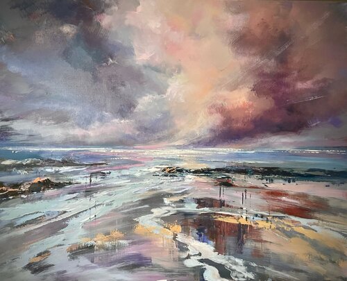 Purple Storm I van Ewa Czarniecka, Schilderij te koop op Singulart