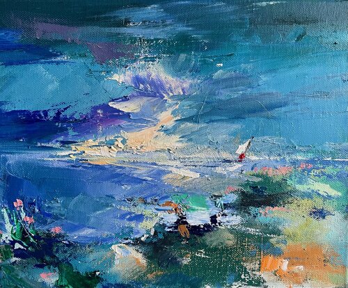 Night Storm van Ewa Czarniecka, Schilderij te koop op Singulart