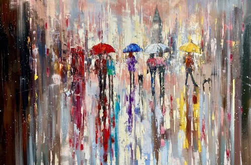 'Passing the Rain’ di Ewa Czarniecka, Pittura in vendita su Singulart