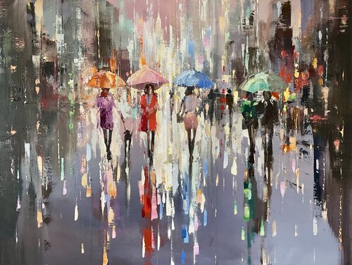 City In Colour van Ewa Czarniecka, Schilderij te koop op Singulart