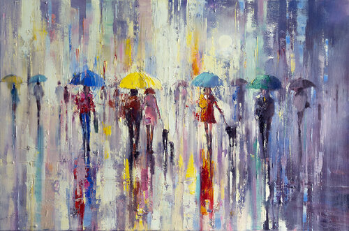 'Vibrant City' de Ewa Czarniecka, Pintura a la venta en Singulart