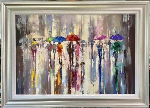 "Winter Stroll’ van Ewa Czarniecka, Schilderij te koop op Singulart
