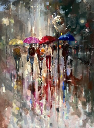 Moonlight walk van Ewa Czarniecka, Schilderij te koop op Singulart