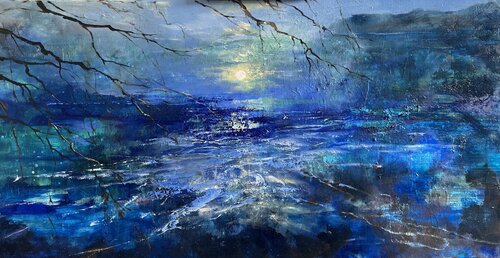 Snow Moon van Ewa Czarniecka, Schilderij te koop op Singulart