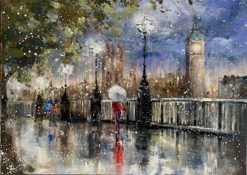 That Night In London by Ewa Czarniecka, Painting for Sale on Singulart