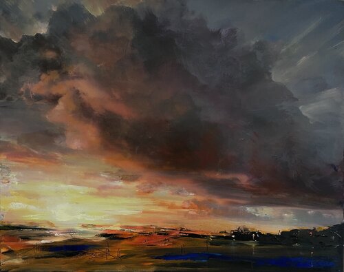 Turbulent Sky de Ewa Czarniecka, Pintura a la venta en Singulart