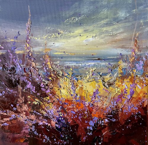 Lavender Lake van Ewa Czarniecka, Schilderij te koop op Singulart