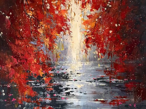 The Fiery Passage de Ewa Czarniecka, Pintura a la venta en Singulart