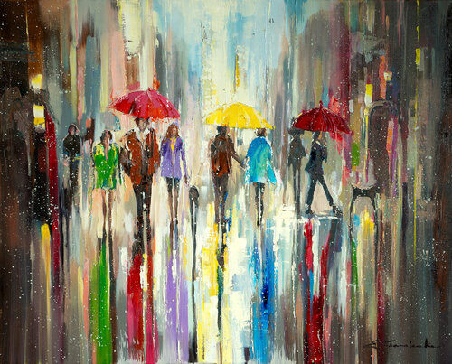 'London Walk' van Ewa Czarniecka, Schilderij te koop op Singulart