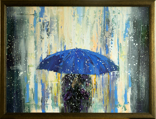 'Blue Umbrella' van Ewa Czarniecka, Schilderij te koop op Singulart