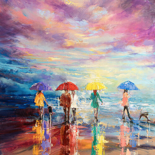THE RAINBOW DAY van Ewa Czarniecka, Schilderij te koop op Singulart