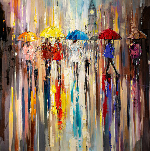 'Autumn Showers' van Ewa Czarniecka, Schilderij te koop op Singulart