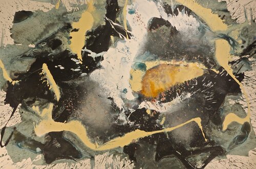 Space polyphony II van Baruj Salinas, Werk op papier te koop op Singulart