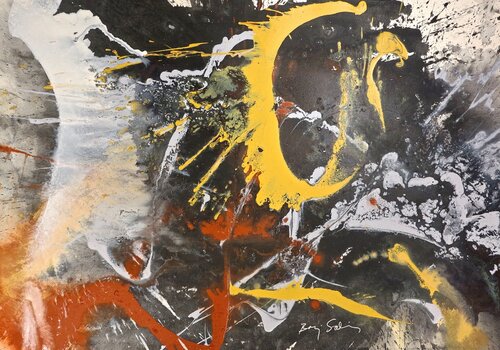 Yellow oval flare van Baruj Salinas, Werk op papier te koop op Singulart