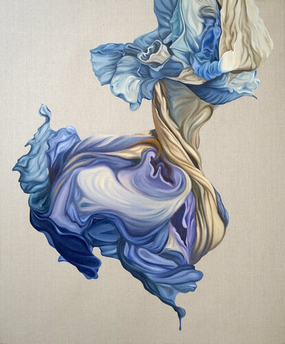 Cascading Blues van Caroline Pera, Schilderij te koop op Singulart