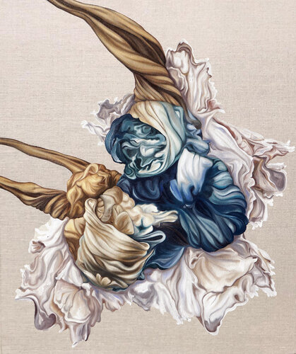 Bursting Blues van Caroline Pera, Schilderij te koop op Singulart