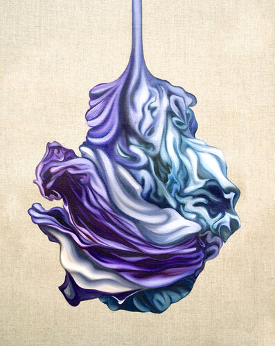 Purple Drop van Caroline Pera, Schilderij te koop op Singulart