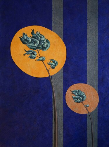 Energy fields blowing in the wind van Caroline Pera, Werk op papier te koop op Singulart