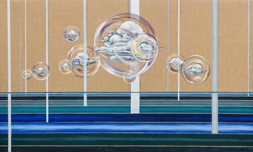 cloud bubbles van Caroline Pera, Schilderij te koop op Singulart