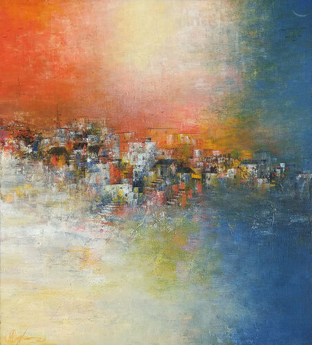 Pleasant Evening II by M Singh, Painting for Sale on Singulart