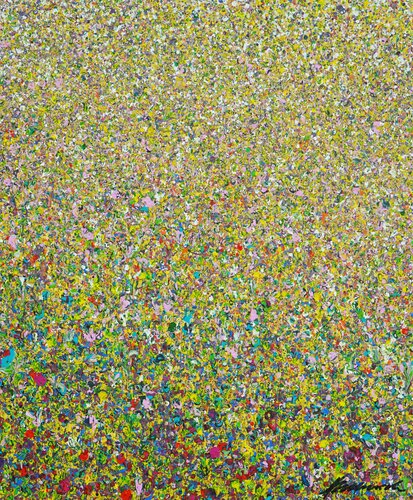 Claim 86 - kleines abstraktes Gemälde by Mark Hellbusch, Painting for Sale on Singulart