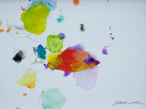 Seltener Fisch II by Mark Hellbusch, Painting for Sale on Singulart
