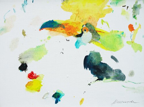 "Seltener Vogel" (Tukan) von Mark Hellbusch, Malerei kaufen auf Singulart