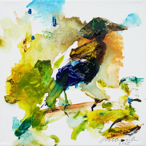 Seltener Vogel IX van Mark Hellbusch, Schilderij te koop op Singulart