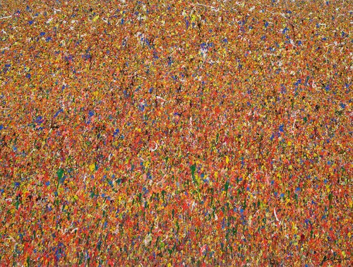 Claim 65 - moderne Kunst in Rot di Mark Hellbusch, Pittura in vendita su Singulart