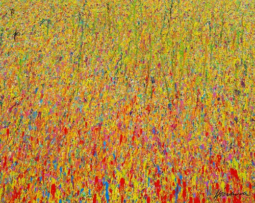 Claim 93 - modernes Kunstwerk in warmen Farben di Mark Hellbusch, Pittura in vendita su Singulart
