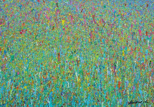 Claim 155 - abstrakte Kunst in Blau von Mark Hellbusch, Malerei kaufen auf Singulart