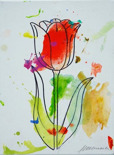 Blume III par Mark Hellbusch, Peinture en vente sur Singulart